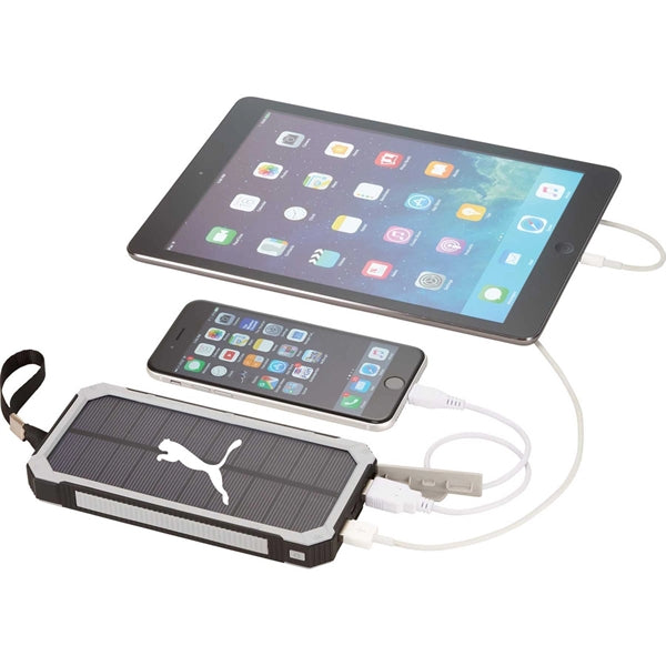 Stylish Solar 10000 mAh Power Bank with Carabiner