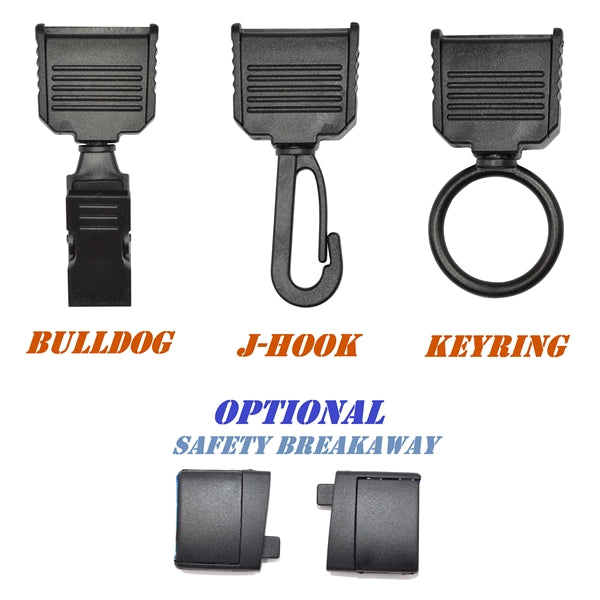 Quick Release Safety Lanyards w/ Plastic Attachments, Badge