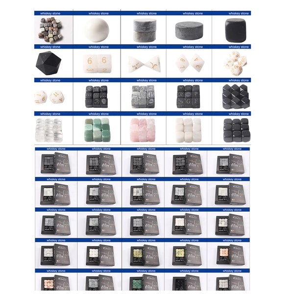 9 PCS Whiskey Chill Stone Set