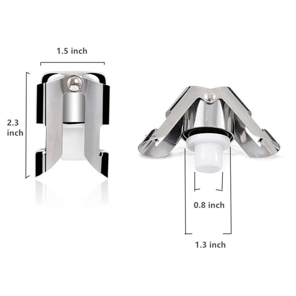 Stainless Steel Sparkling Champagne Sealer Stopper