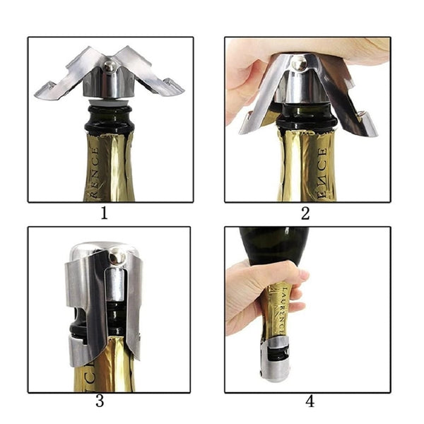 Stainless Steel Sparkling Champagne Sealer Stopper