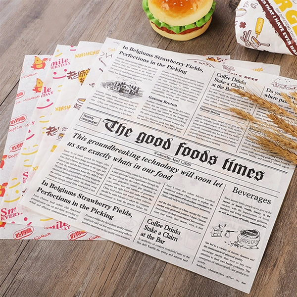 Food Hamburger Wrapper Paper Basket Liners Wrappi