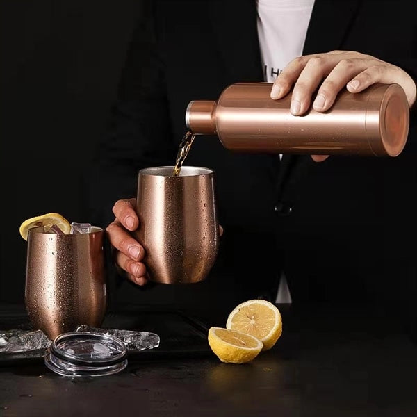 Printed Double Wall Stainless Steel Wine Canteens