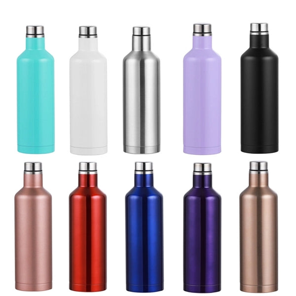 Printed Double Wall Stainless Steel Wine Canteens