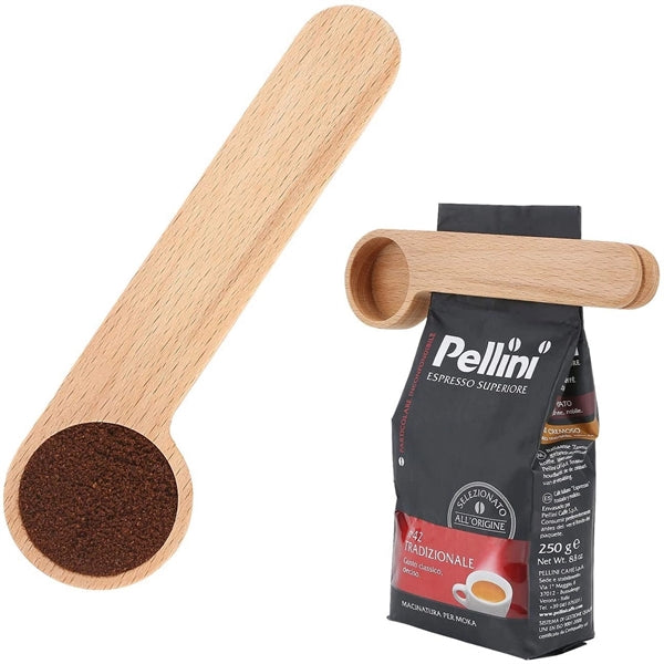 Bamboo Coffee Scoop & Clip