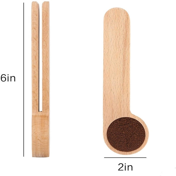 Bamboo Coffee Scoop & Clip