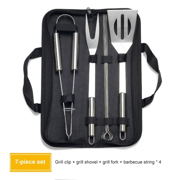 BBQ Tool 7 PCS Set With Carry Bag