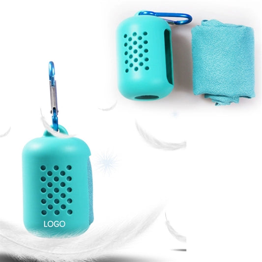 Cooling Towel for Neck with Silicone Case & Buckle