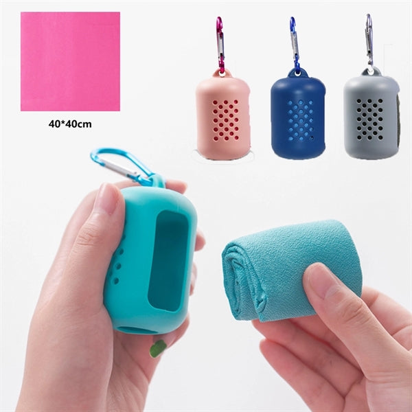 Cooling Towel for Neck with Silicone Case & Buckle