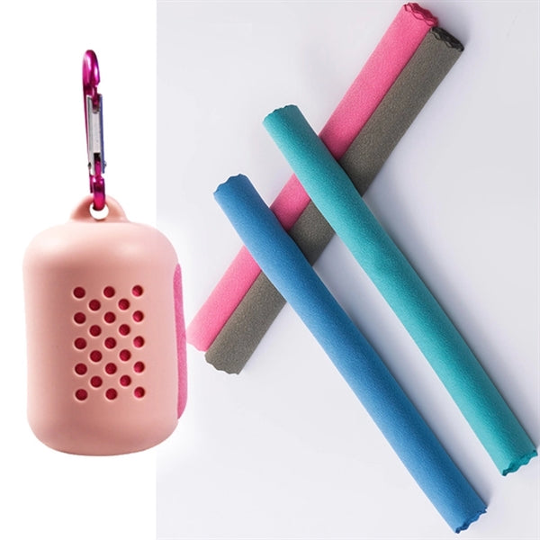 Cooling Towel for Neck with Silicone Case & Buckle