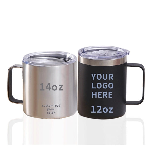 12 oz Stainless Steel Insulated Coffee Mug with Handle