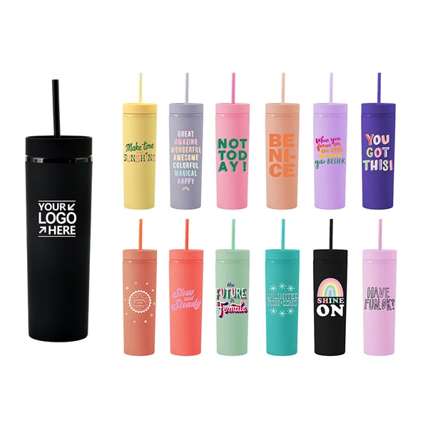 Matte Pastel Colored Acrylic Tumblers