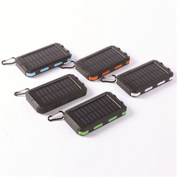 Dual USB Output Solar Power Bank 10000mAh With LED Light