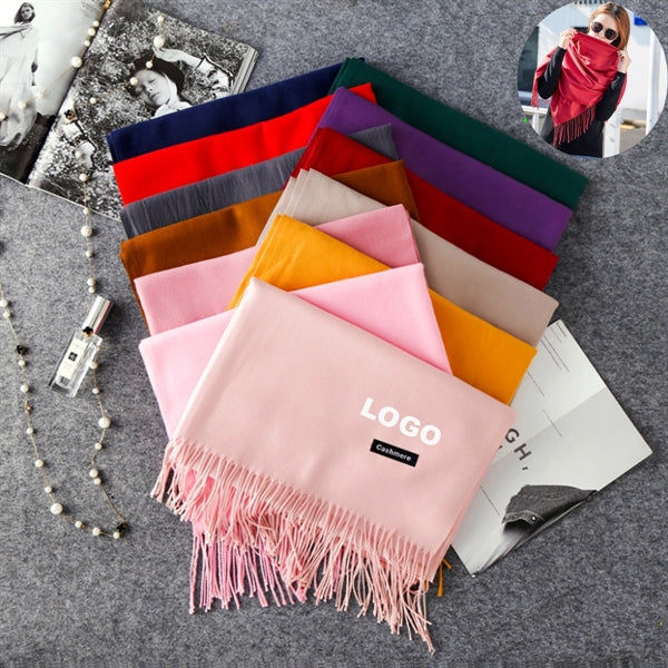 Unisex Solid Imitation Cashmere Scarves