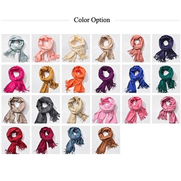 Unisex Solid Imitation Cashmere Scarves