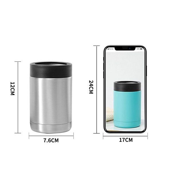12 Oz Double Wall Stainless Steel Can Cooler