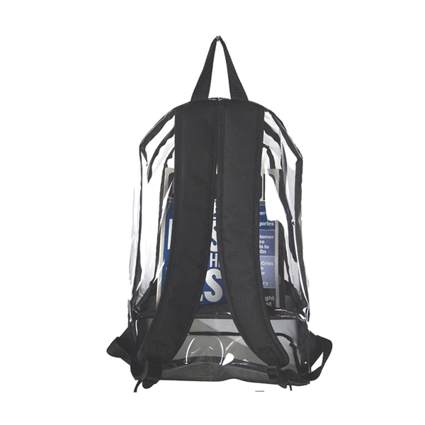 2-Compartment Clear Bag PVC Transparent Backpack