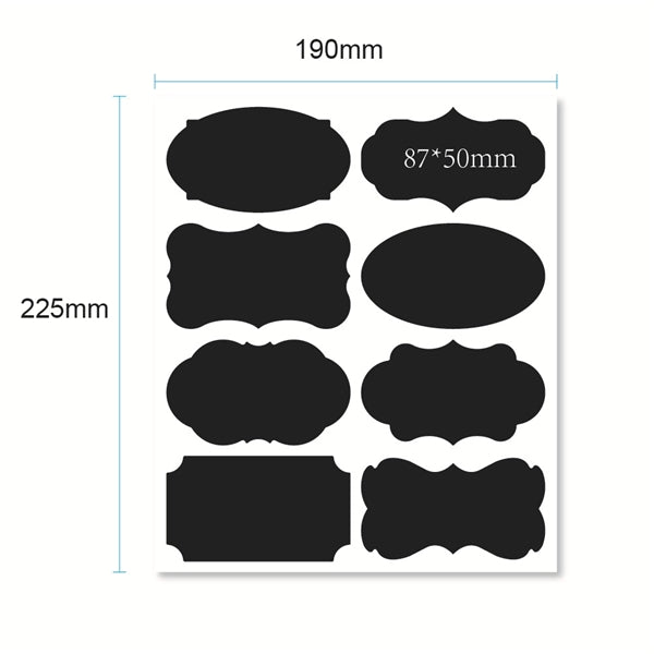 Chalkboard Sticker Label- 8pcs/ sheet