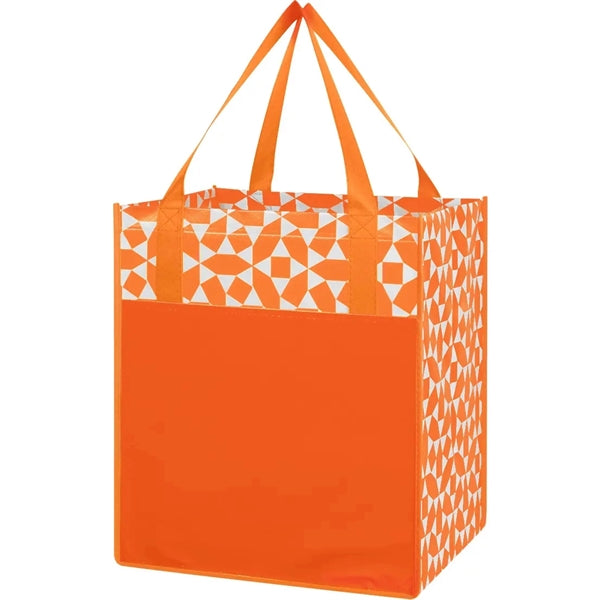 Non-Woven Geometric Shopping Tote Bag