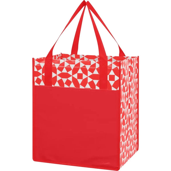 Non-Woven Geometric Shopping Tote Bag