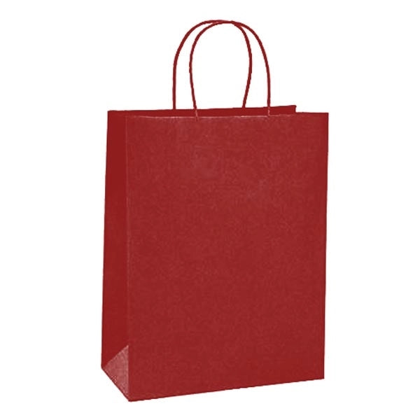 Vertical Brown Kraft Paper Shopping Bag
