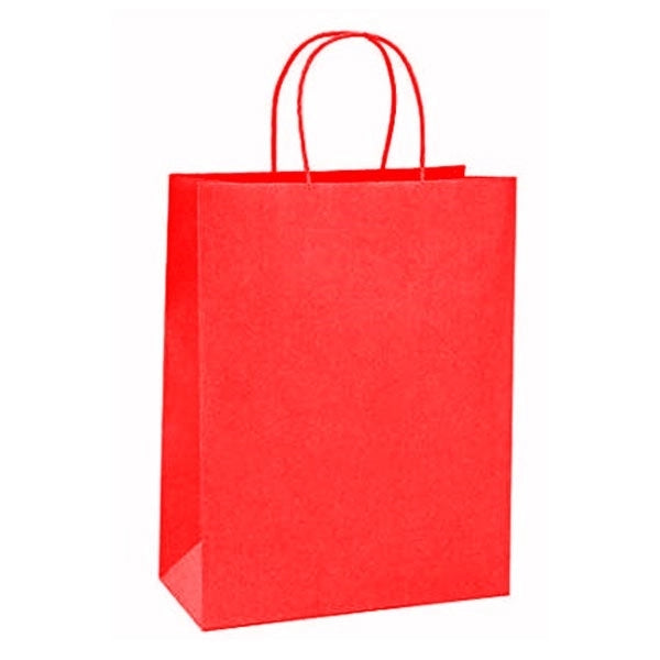 Vertical Brown Kraft Paper Shopping Bag