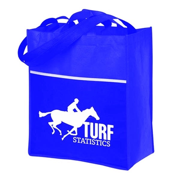 Grocery Tote Bag with Front Pocket-BG
