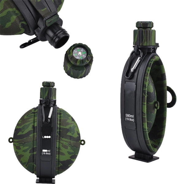 Collapsible Camouflage Military Silicone Water Bottle