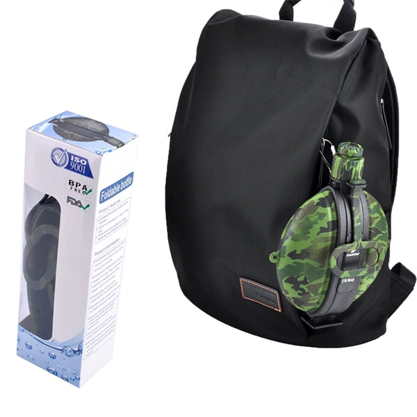 Collapsible Camouflage Military Silicone Water Bottle