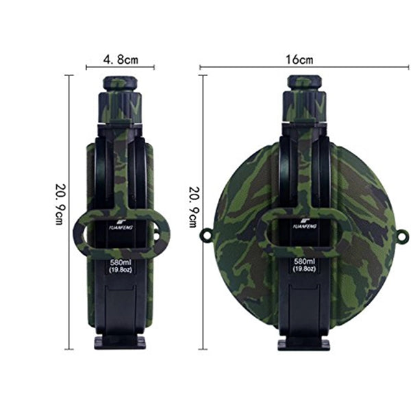 Collapsible Camouflage Military Silicone Water Bottle