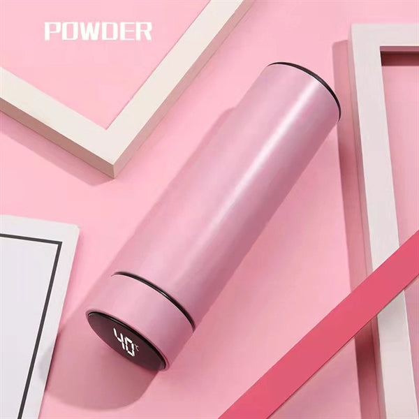 Smart sports bottle with LED temperature