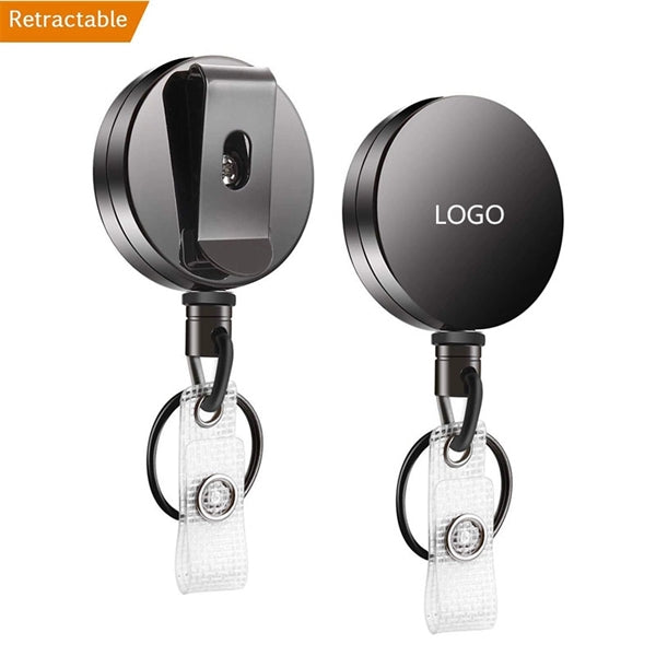 Heavy Duty Retractable Badge Holder Reel with Belt Clip Key