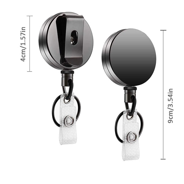 Heavy Duty Retractable Badge Holder Reel with Belt Clip Key