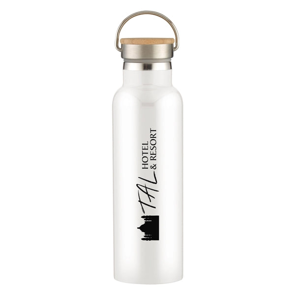 21 Oz. Tipton Recycled Stainless Steel Bottle With Bamboo...