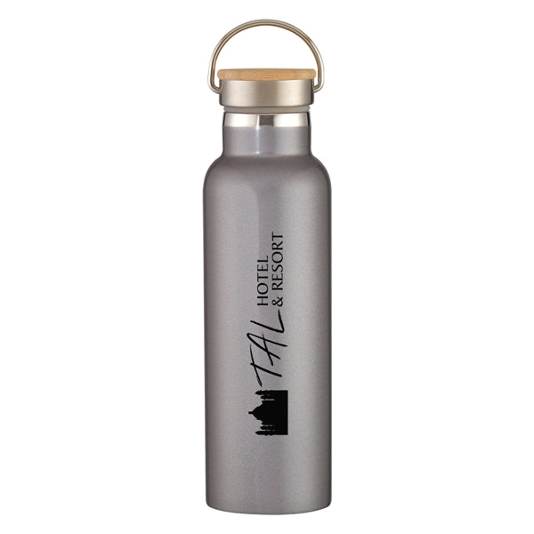 21 Oz. Tipton Recycled Stainless Steel Bottle With Bamboo...