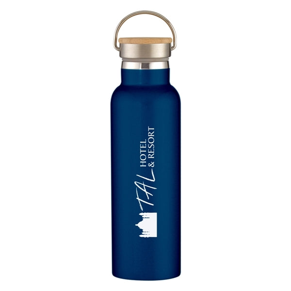 21 Oz. Tipton Recycled Stainless Steel Bottle With Bamboo...