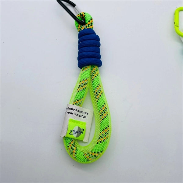 Stylish Fluorescent Rope Pendant with Carabiner