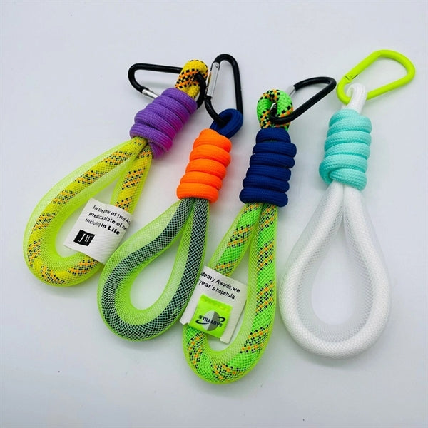 Stylish Fluorescent Rope Pendant with Carabiner