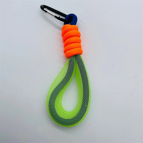 Stylish Fluorescent Rope Pendant with Carabiner