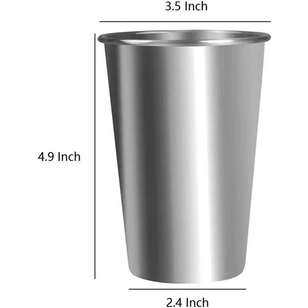 16 Ounce Stainless Steel Stackable Pint Cups Tumblers