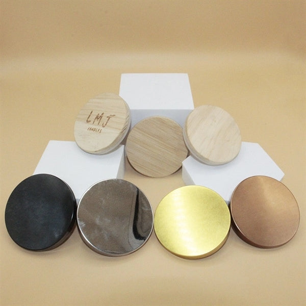 Soybean Candle Glass Bottle Jars with Wooden Bamboo Lid