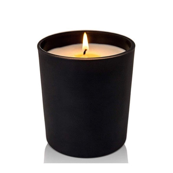 Soybean Candle Glass Bottle Jars with Wooden Bamboo Lid