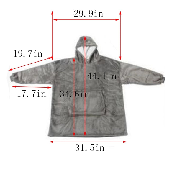 Oversized Microfiber & Sherpa Wearable Blanket