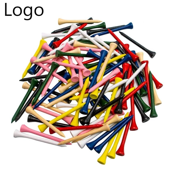 Multiple Colors Natural Wood Golf Tees