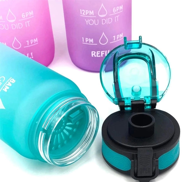 32oz Water Bottle With Motivational Time Marker