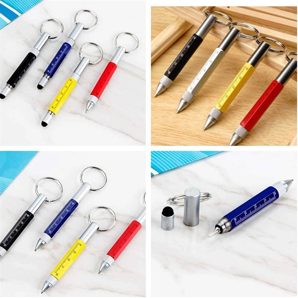 Metal Multifunction Tool Ballpoint Pen With Key Ring
