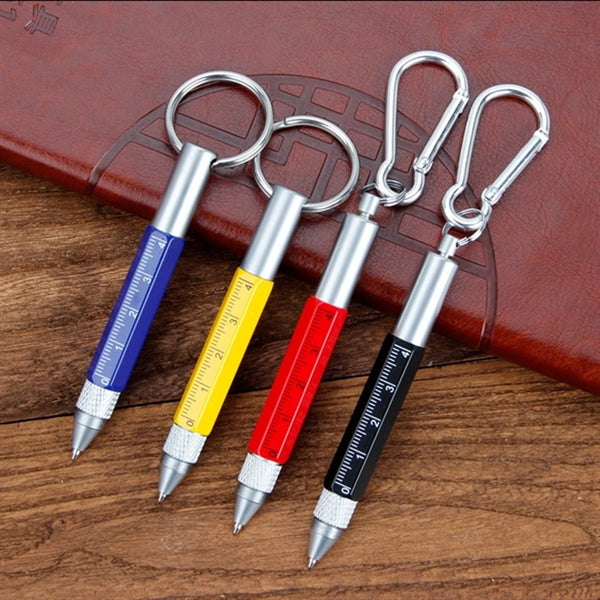 Metal Multifunction Tool Ballpoint Pen With Key Ring