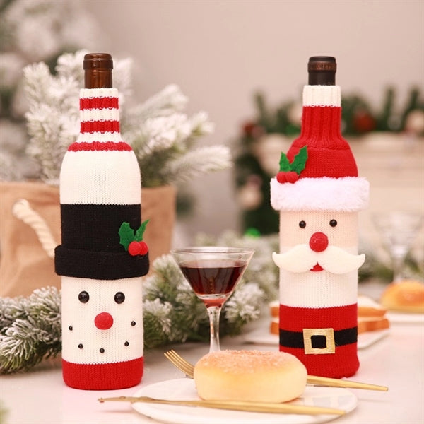 Christmas Sweater Wine Bottle covers Decorations