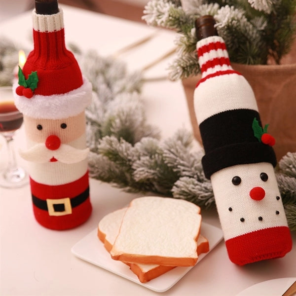 Christmas Sweater Wine Bottle covers Decorations