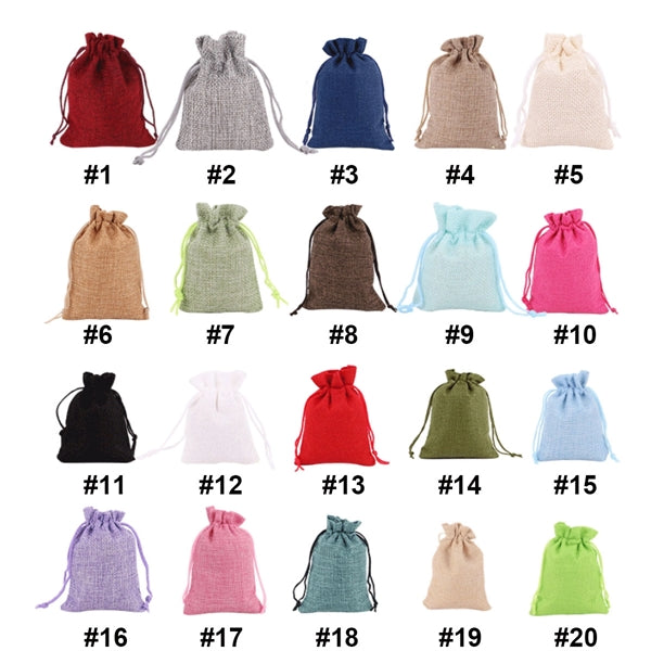 Natural Burlap Drawstring Multi purpose Bags for Gifts.
